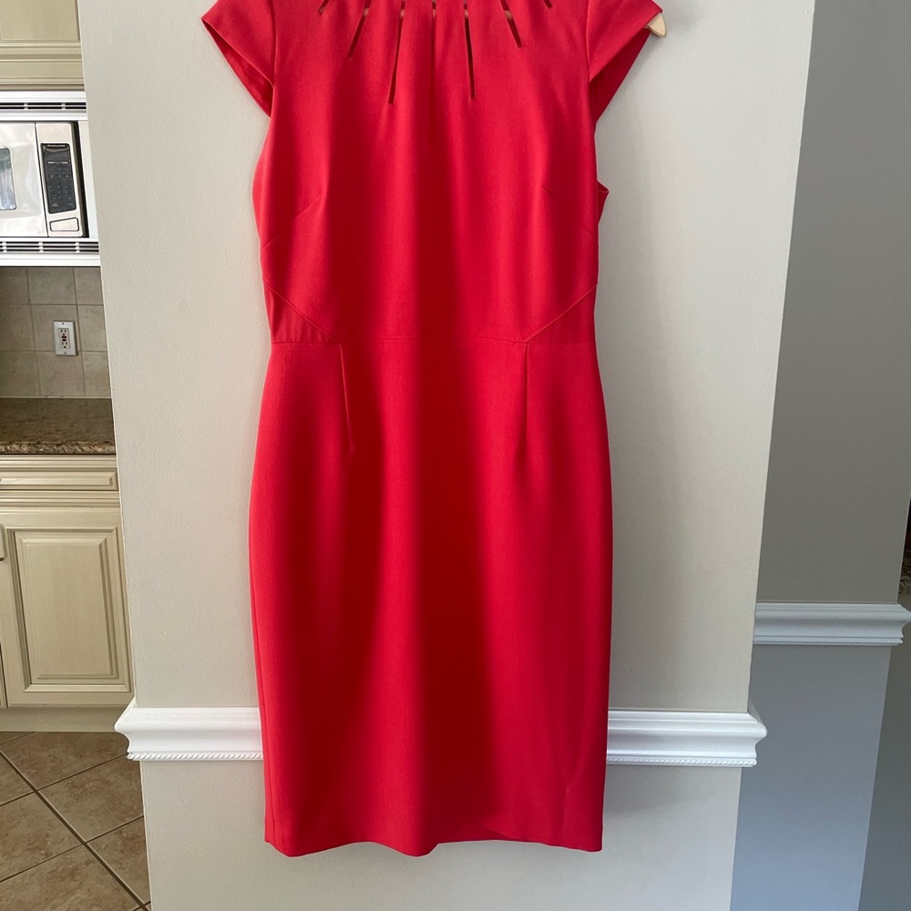 Adrianna Papell orange dress. One time worn.